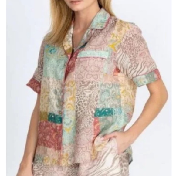 Johnny Was Workshop Marseille Garden Resort Shirt in Pink! - Picture 10 of 10